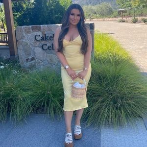Yellow Midi Fashion Nova Dress